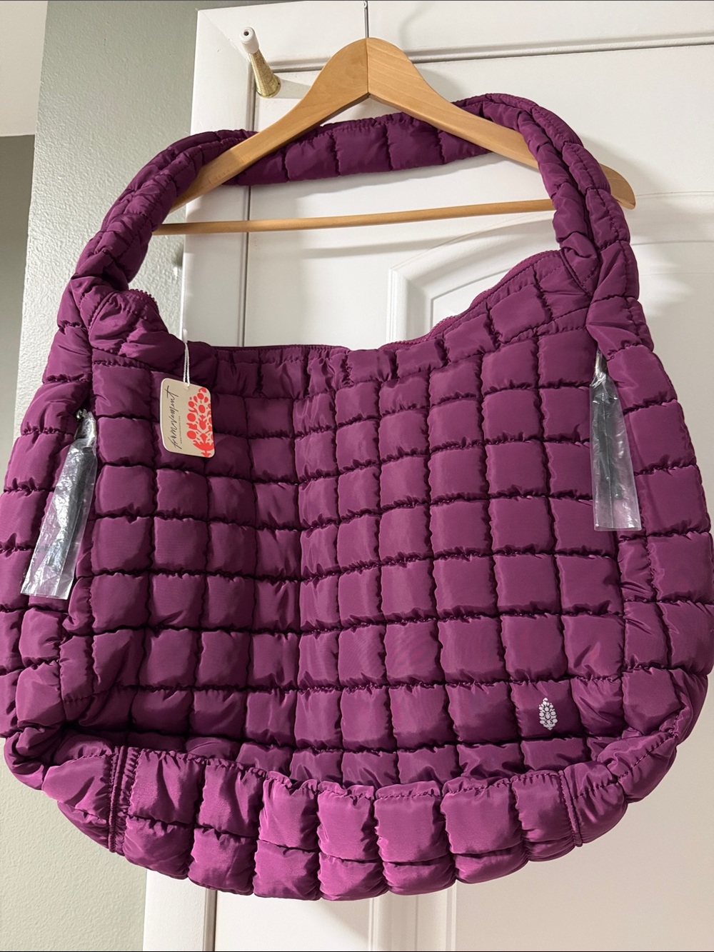 FP Movement by Free People Deep Mulberry Quilted Tote
